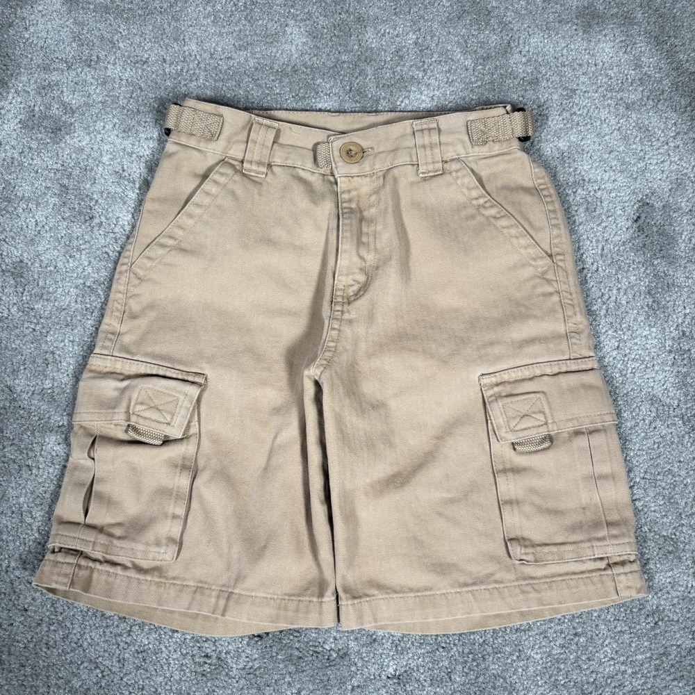 Vintage Old Navy Cargo Shorts Youth Boys 7 Tan Cotton Baggy Heavy Skater Y2K
